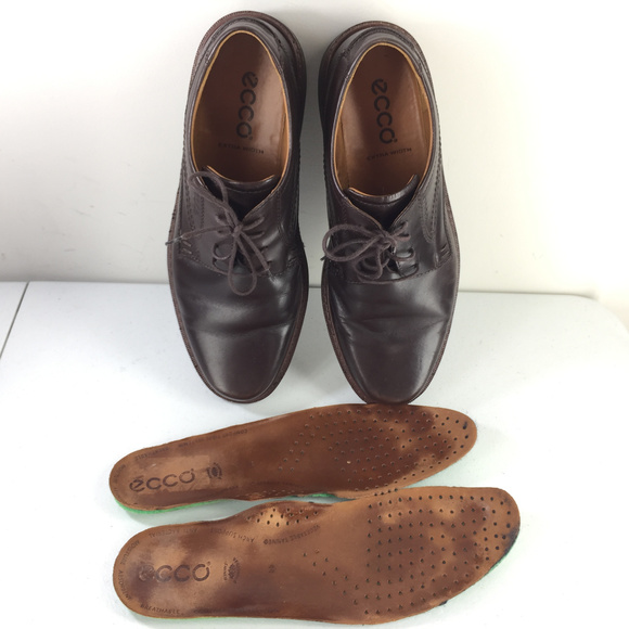 Ecco Men\'s 44 10 Brown Leather Oxfords lace up main image 5